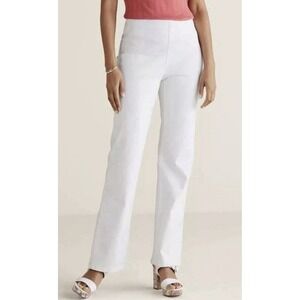 Soft Surroundings Ultimate Bootcut Pull-on Jeans Women's White Large